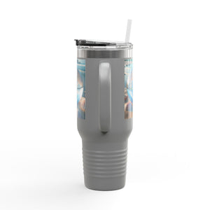 Insulated Travel Mug, 40oz / Beach Illusion Ball - Perfect for Outdoor Adventures