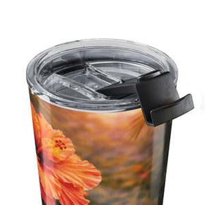 20oz Tumbler ~ Orange Hibiscus Insulated Travel Mug
