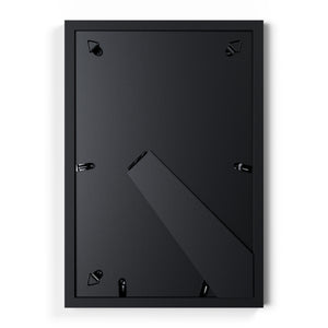 Framed Coffee Art Print — Pink Flower with Coffee Bean Center (Our Brand)