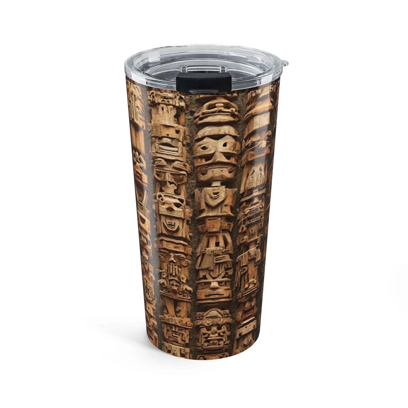 20oz Glossy Tumbler, Stainless Steel ~ Ancient Tiki Totems