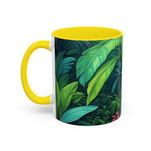 Accent Coffee Mug (11, 15oz), 8 Colors - Rainforest Sleeping Spot