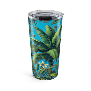 20oz Tumbler – Turquoise Palms Insulated Tropical Cup
