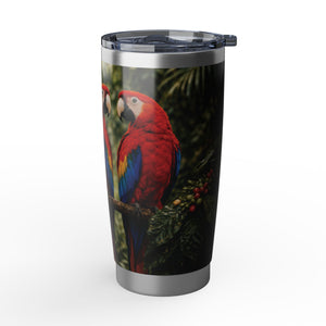 Macaw Jungle 20oz Tumbler - Tropical Parrot Travel Cup
