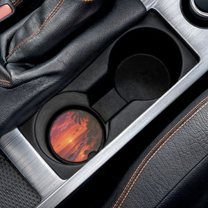 Soapstone Car Coaster - Red Sunset Beach