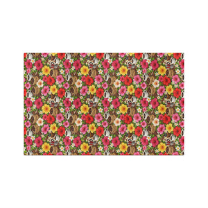 Tropical Microfiber Coffee/Tea Towel – Floral Hibiscus & Coffee