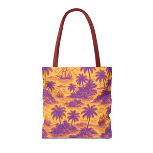 Faraway Toile/Pop Tote Bag - 3 Sizes