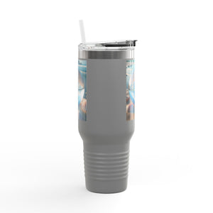 Insulated Travel Mug, 40oz / Beach Illusion Ball - Perfect for Outdoor Adventures