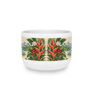 Tropical Parrot 25oz Ceramic Latte Mug — Botanical Coffee House Cup