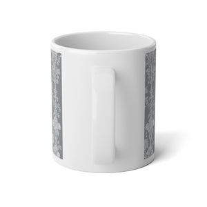 Jumbo Mug, 20oz, Pearl Lady Toile Slate | Tropical Coffee Cup