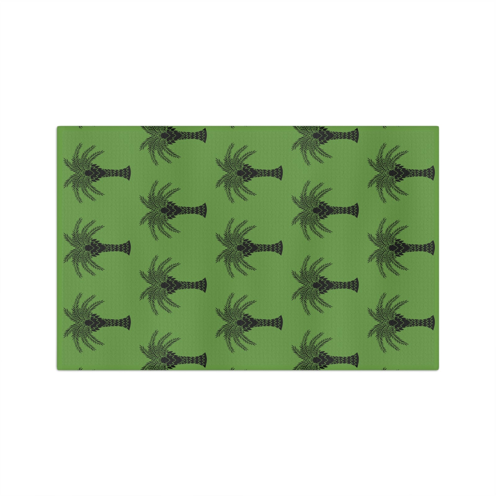 Tropical Microfiber Coffee/Tea Towel – Art Deco Palms, Green