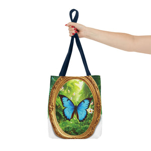 Framed Morpho Butterfly Tote Bag - 3 Sizes