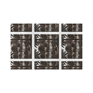 Tropical Microfiber Coffee/Tea Towel ~ Woodcut Palms