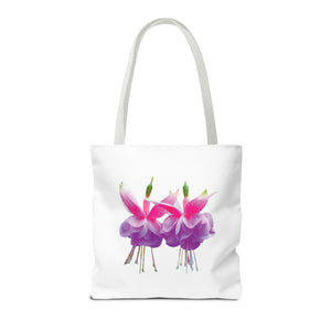 Tropical Real Two Fuchsias/White Tote Bag - 3 Sizes