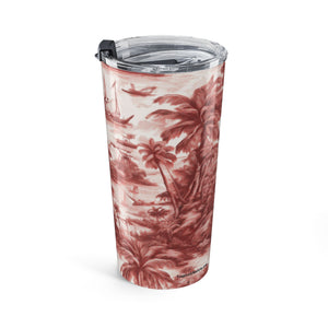 Tumbler 20oz - Tropical Toile, Russet
