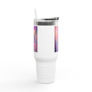 Fantasy Orchids Insulated Travel Mug - 40oz - Perfect for Outdoor Adventures