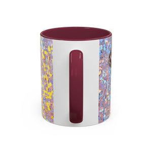 Colorful Mugs (11oz, 15oz), Disco Lavender Pearl Oyster Macro