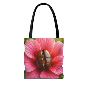 Coffee Bean Flower Tote Bag — Pink Coffee Art