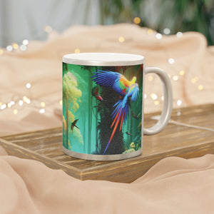 Tropical Metallic Mug, Gold or Silver: Flight School