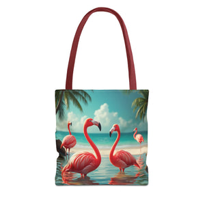 Flamingo Morning Dip Tote Bag — 3 Sizes