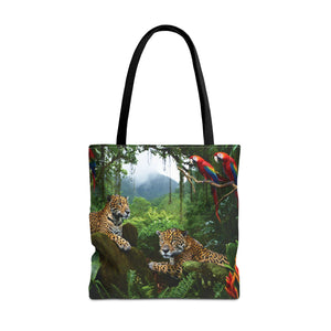 Jaguars and Parrots Tote Bag - 3 Sizes