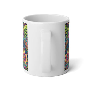 Jumbo Mug, 20oz, Rainforest Parrots | Tropical Coffee Cup