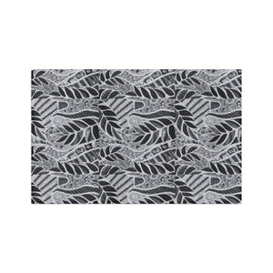 Tropical Microfiber Coffee/Tea Towel ~ Botanical Amazon Whimsy, Black