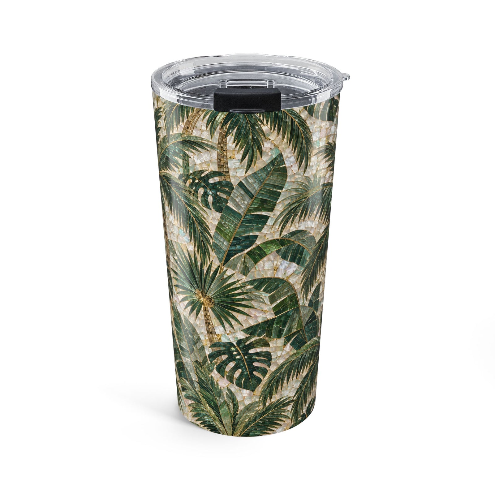 Tropical 20oz Tumbler – Insulated Travel Cup, Palms Mosaic