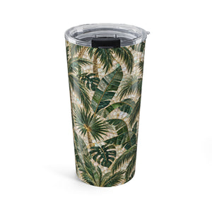 Tropical 20oz Tumbler – Insulated Travel Cup, Palms Mosaic
