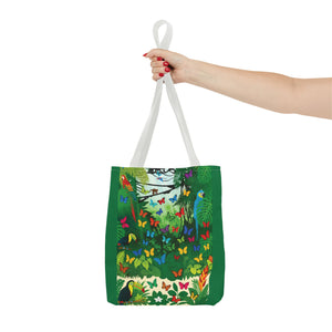 Tote Bag ~ Jungle Parrots & Butterflies