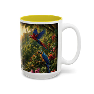 Tropical Waterfall Mug – Lush Jungle Scenic Accent Coffee Cup (11oz/15oz)