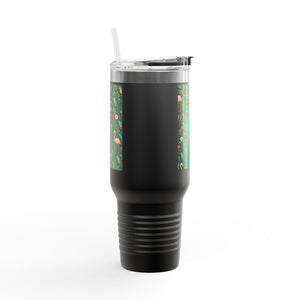 Flamingos and Parrots Insulated Travel Mug - 40oz - Perfect for Outdoor Adventures