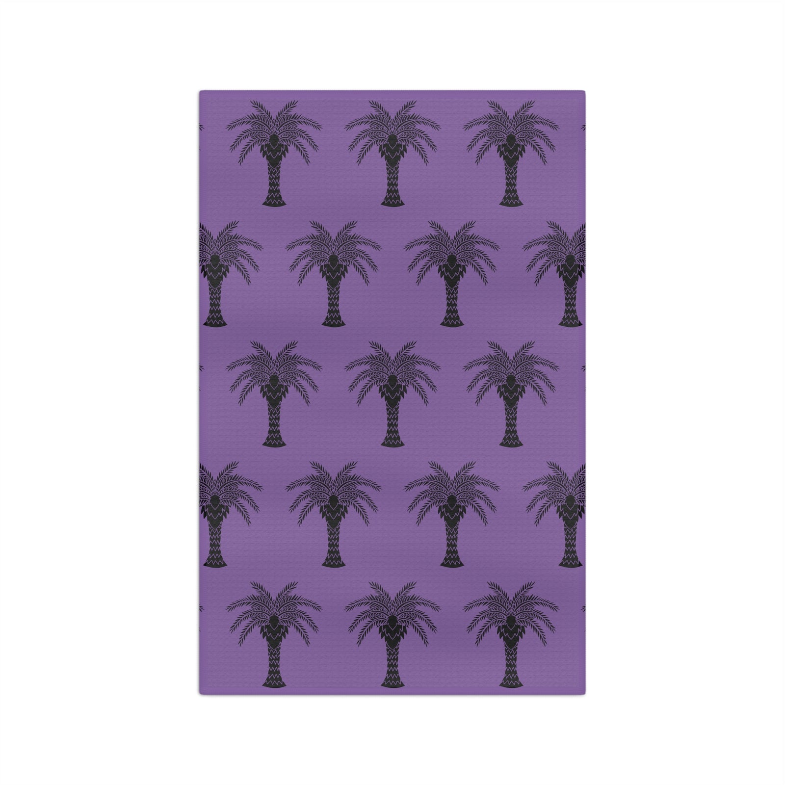 Tropical Microfiber Coffee/Tea Towel – Art Deco Palms, Lt. Purple
