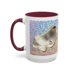 Colorful Mugs (11oz, 15oz), Disco White Pearl Oyster