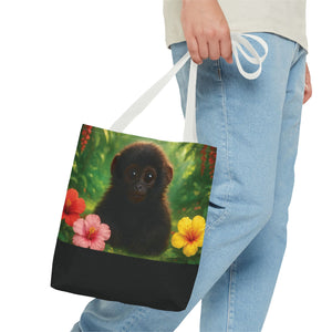 Baby Howler Monkey Trio Tote Bag - 3 Sizes