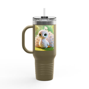 Insulated Travel Mug, 40oz / Baby White Peacock - Perfect for Outdoor Adventures