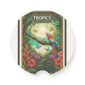Soapstone Car Coaster - Tropics Lifestyle Coffee, Rainforest Friends