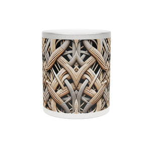 Tropical Metallic Mug, Gold or Silver - Beach Wicker