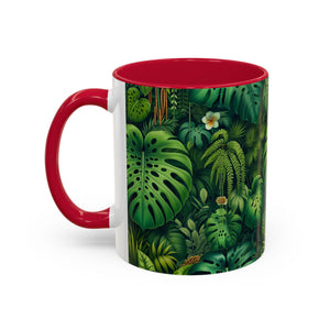 Accent Color Coffee Mug, Many Colors - 11oz & 15oz / Rainforest Greenery