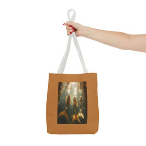 Three Mermaid Sisters, Lt. Brown Tote Bag - 3 Sizes
