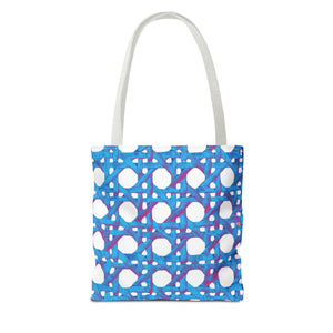 Beach Chair Wicker/Turquoise Tote Bag - 3 Sizes