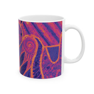 Ceramic White Mug - 11oz & 15oz, Amazon Whimsy, Heatwave