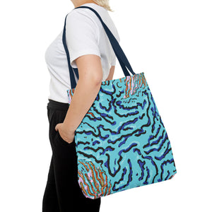 Wild Coral Reef Tote Bag, Turquoise ~ 3 Sizes