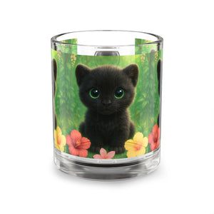 Baby Black Panther Glass Mug - 10oz, Perfect for Rainforest Lovers