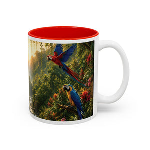Tropical Waterfall Mug – Lush Jungle Scenic Accent Coffee Cup (11oz/15oz)