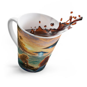 Latte White Mug - UFOs and Mermaids