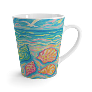 White Latte Mug - Glow Seashells