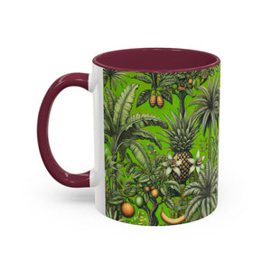 Accent Color Coffee Mug, Many Colors - 11oz & 15oz / Tropical Fruit, Green