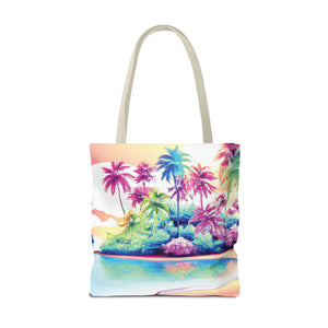 Watercolor Beach Tote Bag - 3 Sizes