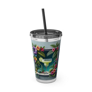 Tropical Tumbler with Straw | 16 oz: Tropical Margarita