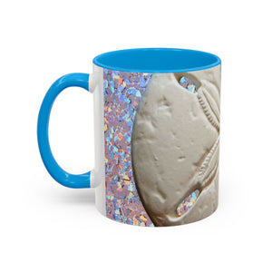 Colorful Mugs (11oz, 15oz), Disco Sand Dollar Macro